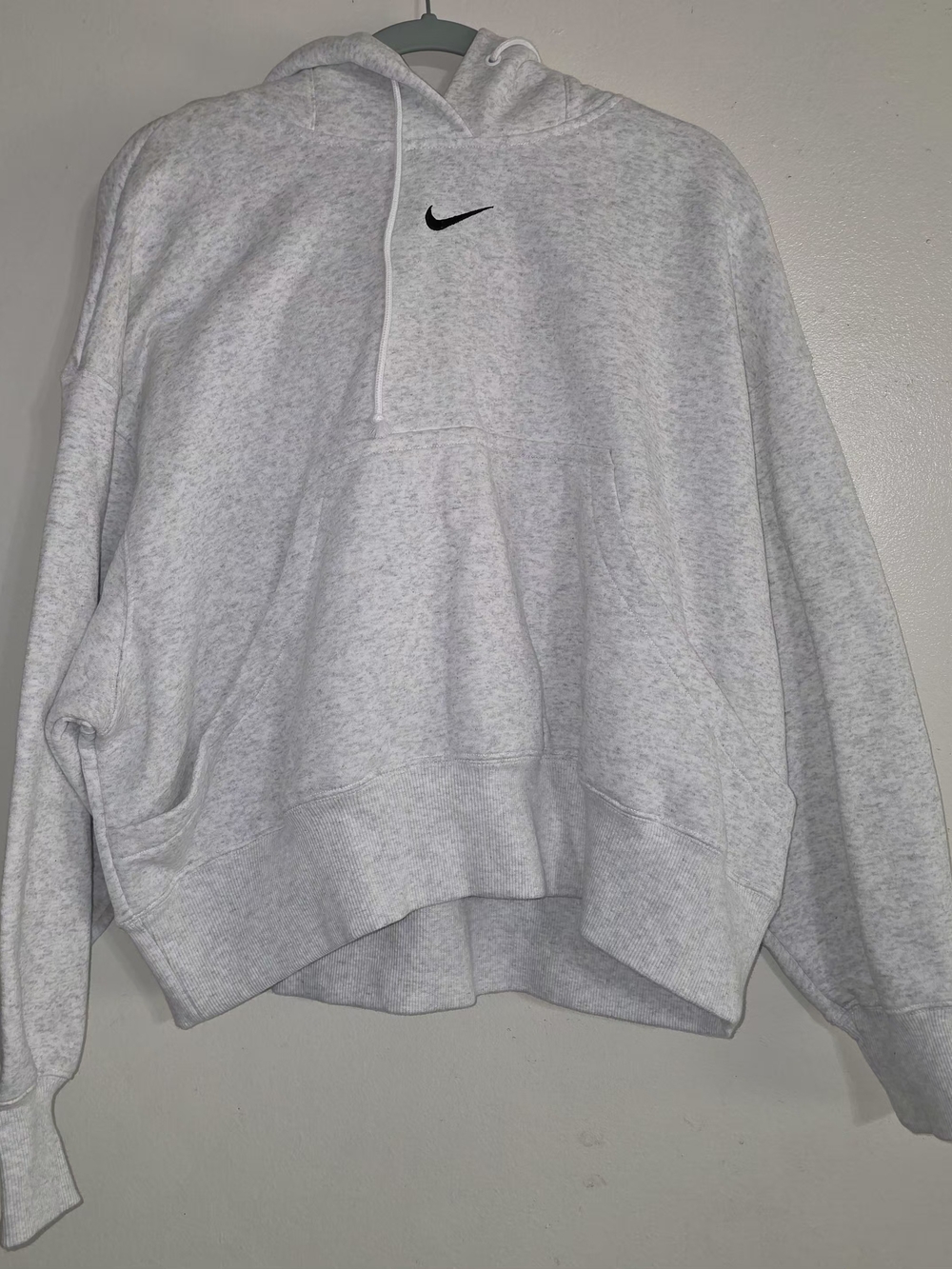Nike Phoenix Fleece Oversized Pullover Hoodie Gray XS